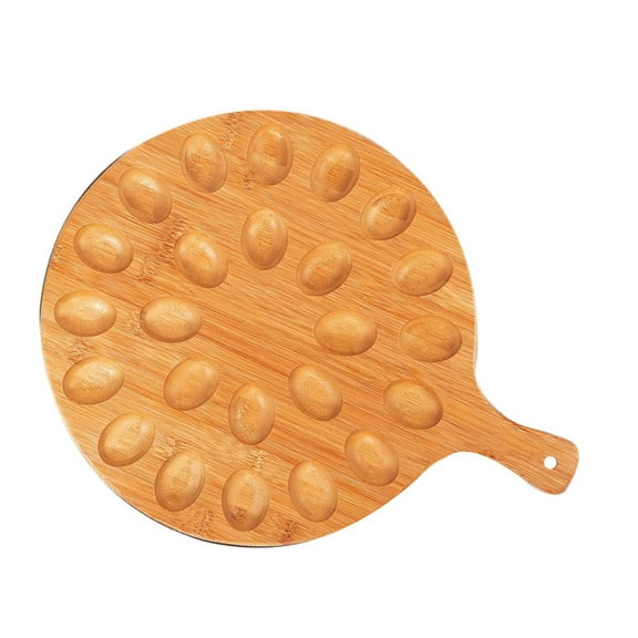 Deviled Egg Platter - Reversible Round Cutting & Serving Board for Charcuterie Cheese Perfect Tray Easter