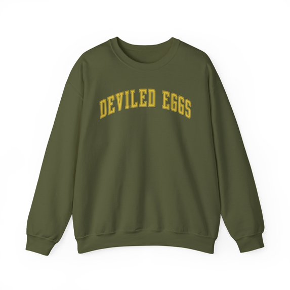 Deviled Eggs Sweatshirt Gifts Crew Neck Shirt Long Sleeve Unisex