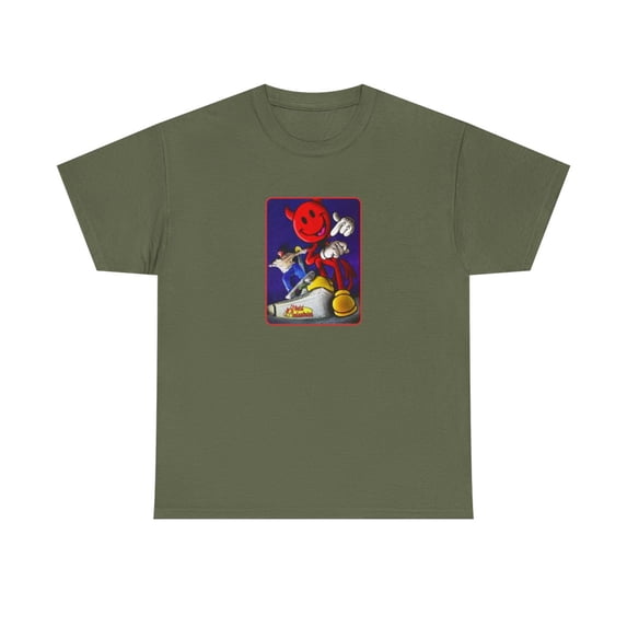 Devilman World Industries Tailgrind Enrique Lorenzo Classic Skate TShirt Print - Military Green / XL