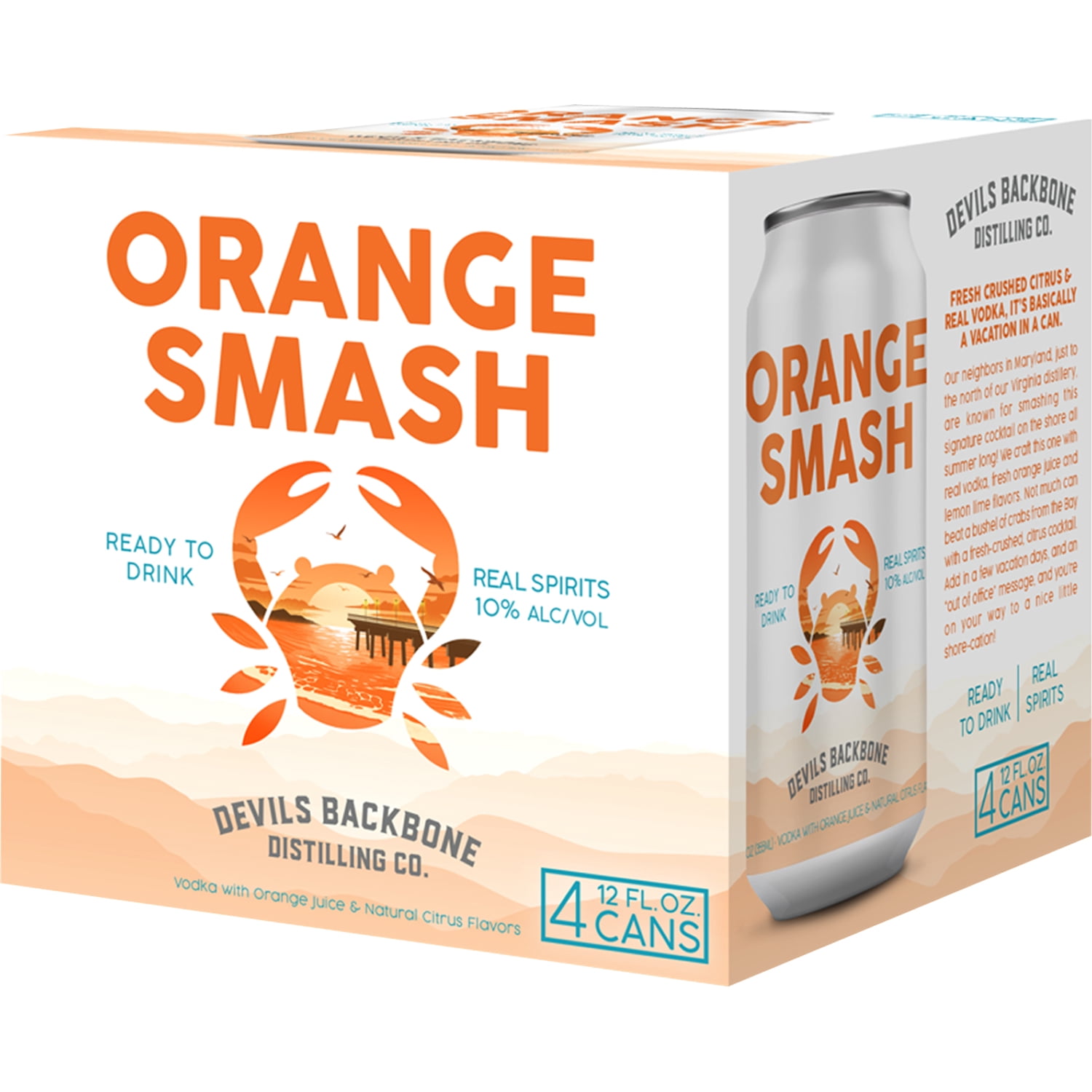 Devils Backbone Distilling Company Orange Smash (10%), 4PK 12fl.oz Can ...