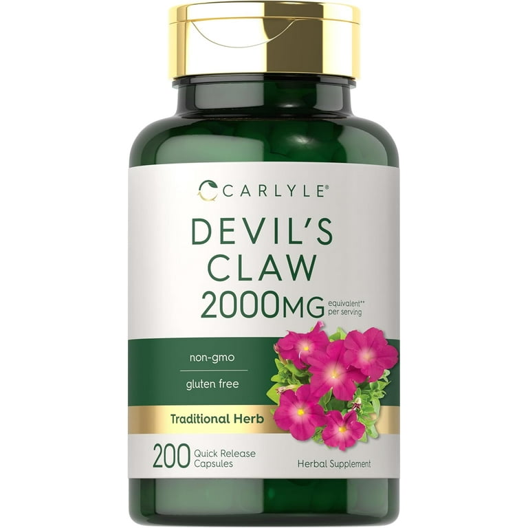 Carlyle, Devil's Claw Herbal Supplement, 2000mg, 200 Capsules