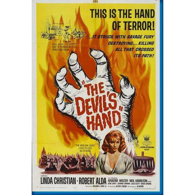Devils Hand The Movie Poster 16in x 24in 16x24 Multi-Color Square Adults Western Graphic