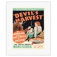 thumbnail image 1 of Devils Harvest - The Truth About Marijuana - The Smoke of Hell - Vintage Exploitation Film Movie Poster c.1942 - Fine Art Rolled Canvas Print 11in x 14in, 1 of 4