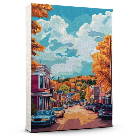 Devils Lake Canvass Vintage, Wisconsin Travel Prints Wall Art, Devils Lake Travel Canvas, Wisconsin Travel Colorful Canvas - 100AZ384