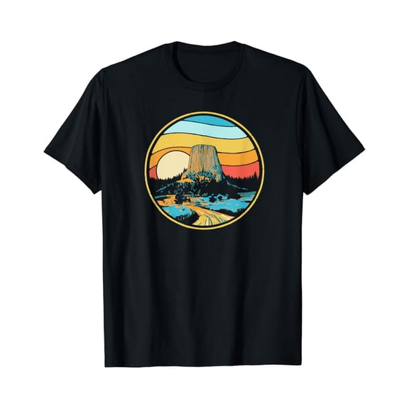 Devils Tower Monument Vintage 80s Wyoming Graphic T-Shirt