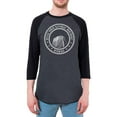thumbnail image 1 of Devils Tower National Monument Mens Raglan T Shirt Heather Black-Black X-LG, 1 of 1