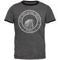 thumbnail image 1 of Devils Tower National Monument Mens Ringer T Shirt Dark Heather-Black MD, 1 of 1