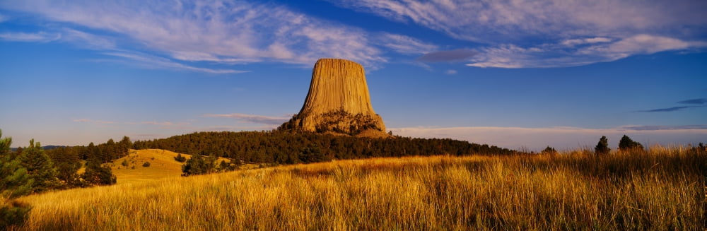 Devils Tower National Monument Wyoming Canvas Art - Panoramic Images (36 x 12)