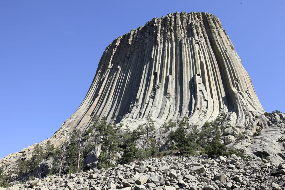 Devils Tower National Monument Wyoming Canvas Art - Richard RoscoeStocktrek Images (18 x 12)