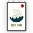 thumbnail image 1 of Devils Tower, Wyoming - Sunset - Lantern Press Artwork (36x54 Giclee Gallery Print, Wall Decor Travel Poster), 1 of 1