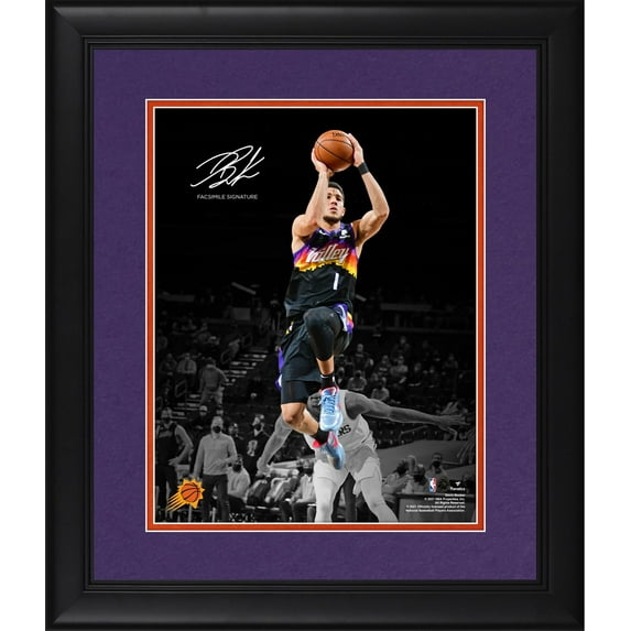 Devin Booker Phoenix Suns Framed 11" x 14" Spotlight Photograph - Facsimile Signature - Fanatics Authentic Certified
