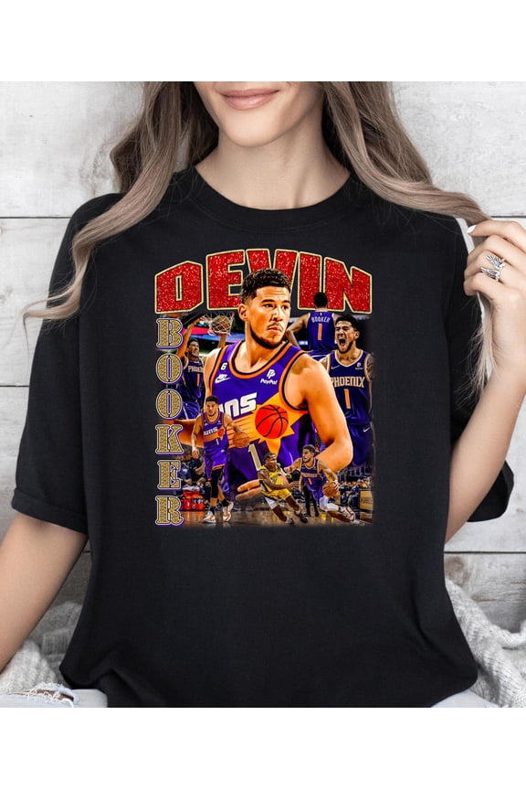 Devin Booker T Shirt, Basketball shirt, Classic 90s###ANANDHIS ART LLC