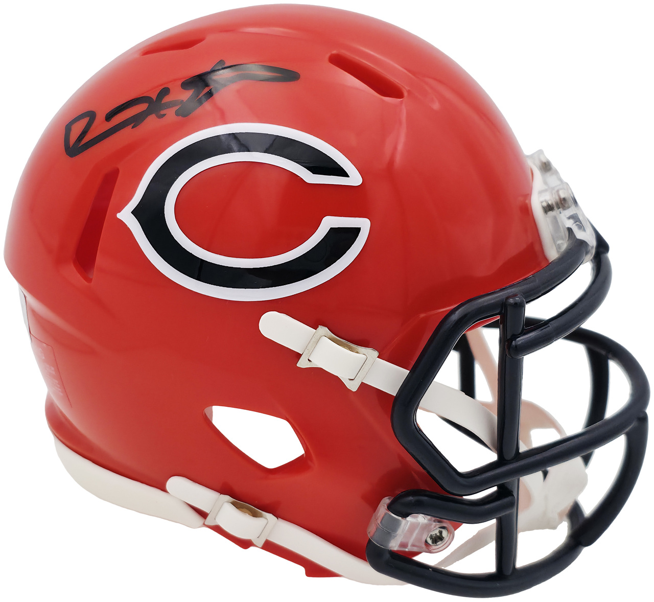 Devin Hester Autographed Chicago Bears 2022 Alternate Orange Speed Mini Helmet Beckett BAS Witness 244040