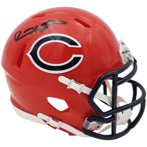 Devin Hester Autographed Chicago Bears 2022 Alternate Orange Speed Mini Helmet Beckett BAS Witness 244040