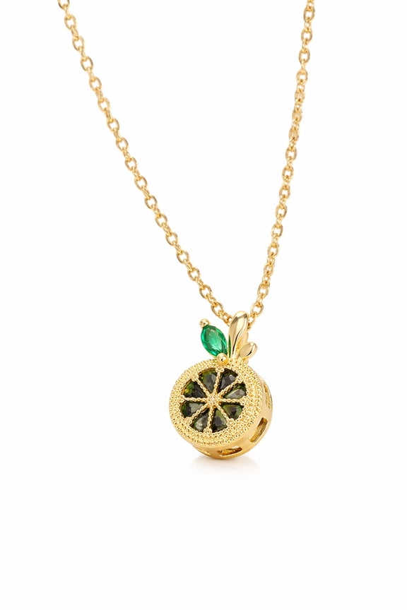 Devine Lime Citrus Time Stainless Steel Necklace