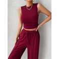 thumbnail image 1 of Devine Mock Neck Sleeveless Top and Drawstring Pants Set, 1 of 1