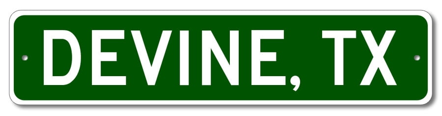 Devine Texas Metal Wall Decor City Limit Sign Size: 4 x 16 Inch ...