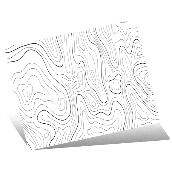 Devineresse Glass Mousepad for Gaming, White Topographic Hard Mouse Pad, Ultra-Smooth Surface for Enhanced Speed&Control, Durable&Easy to Clean, Includes Anti-Wear&Cleaning Accessories, 35cm*26cm