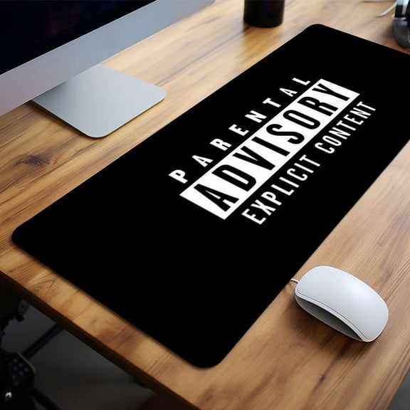 White Letter Mouse Pad,simple Mouse Pad, Long Non-slip Mouse Pad, Office Game Table Mat