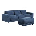thumbnail image 1 of Devion Furniture 4-Piece Upholstered Fabric & Velvet Modular Sofa in Blue, 1 of 13