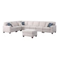 thumbnail image 1 of Devion Furniture 8-Piece Upholstered Modern Chenille Sectional in Beige, 1 of 9