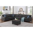 thumbnail image 1 of Devion Furniture 8-Piece Upholstered Modern Fabric Sectional with Ottoman-Color:Gray, 1 of 4