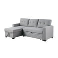thumbnail image 1 of Devion Furniture Polyester Fabric Reversible Sleeper Sectional Sofa - Light Gray, 1 of 13