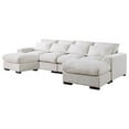 thumbnail image 1 of Devion Furniture Reversible Modular Sectional Fabric Sofa & Chaise With Two Ottoman-Color:Beige, 1 of 2