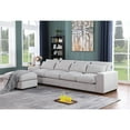 thumbnail image 1 of Devion Furniture Reversible Sectional Sofa with Ottoman, Gray, 1 of 8