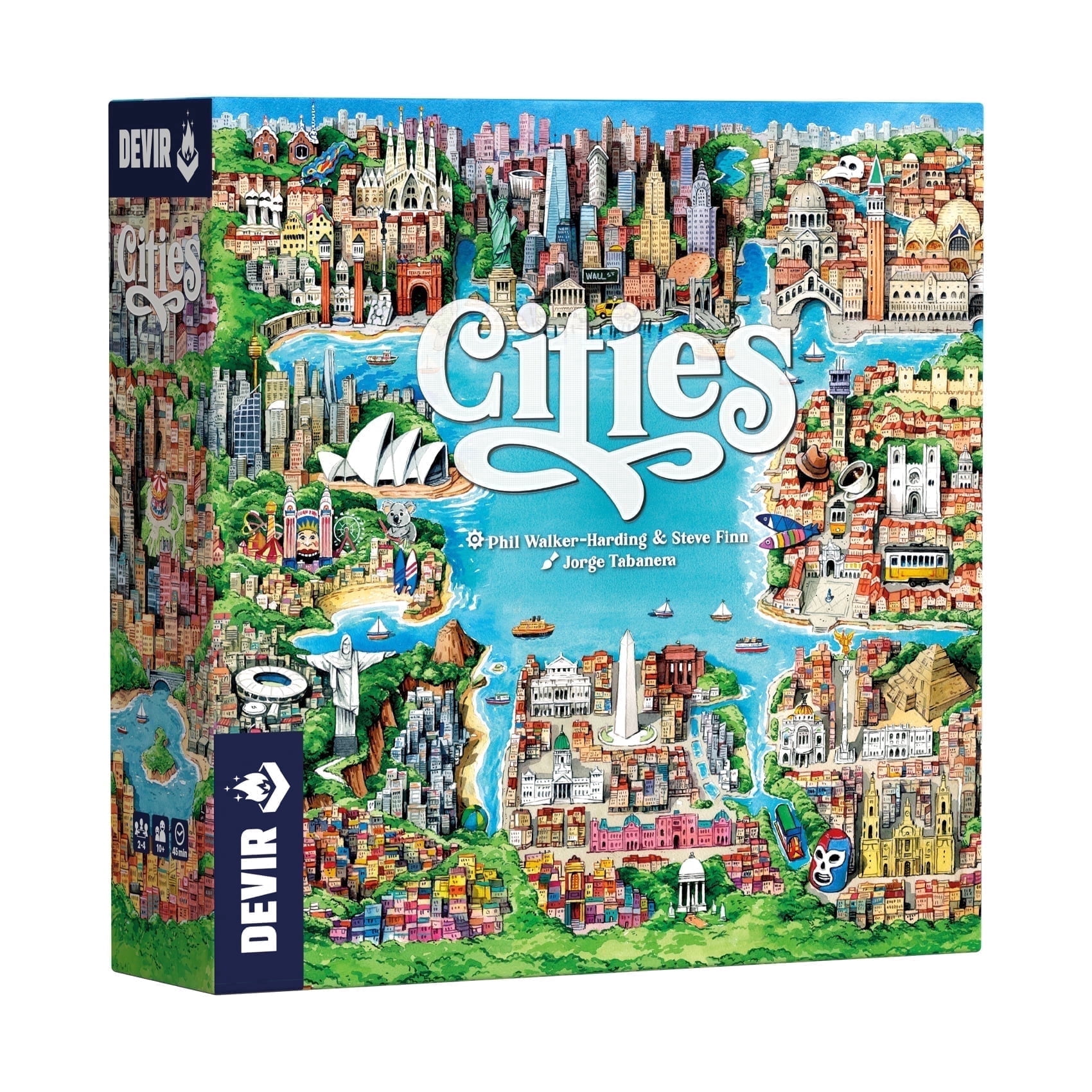Devir - Cities Urban Planning Board Game for 2–4 Players Ages 10+, City Building Strategy Tabletop Game, 35-Minute Playtime