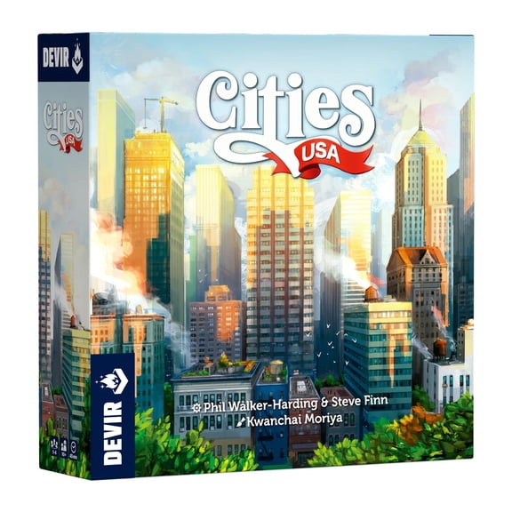 Devir Cities USA Board Game,, 24 Players, Ages 10+