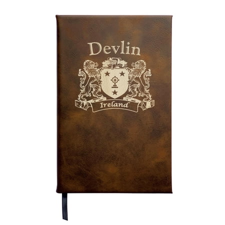 Devlin Irish Coat of Arms Leather Journal