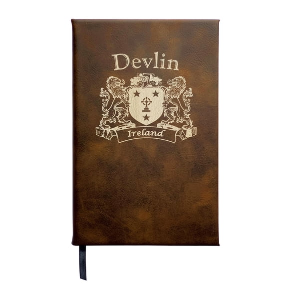 Devlin Irish Coat of Arms Leather Journal