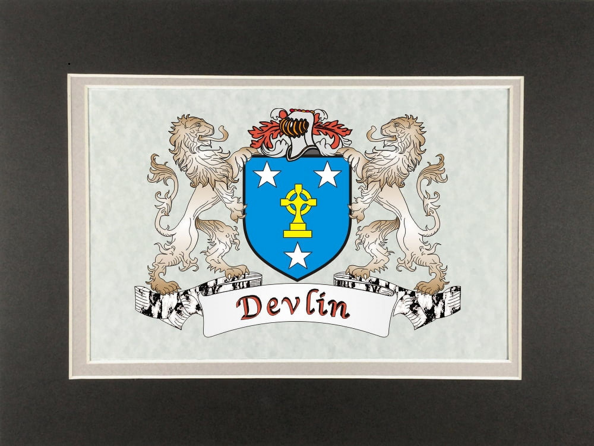 Devlin Irish Coat of Arms Print - Frameable 9