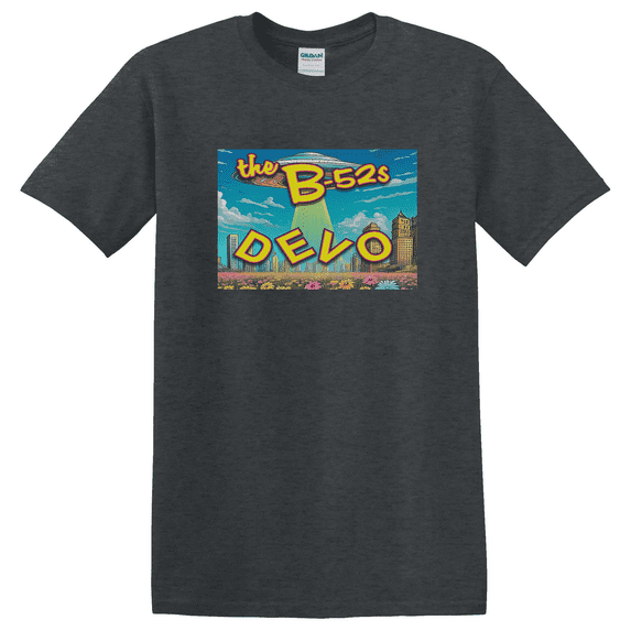 Devo B52s Music Tour Inspired Graphic T-Shirt