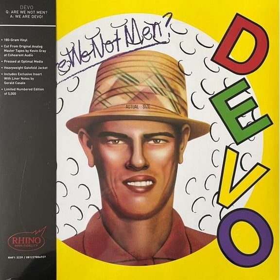 Devo Q: Are We Not Men? A: We Are Devo! LP rhino high fidelity