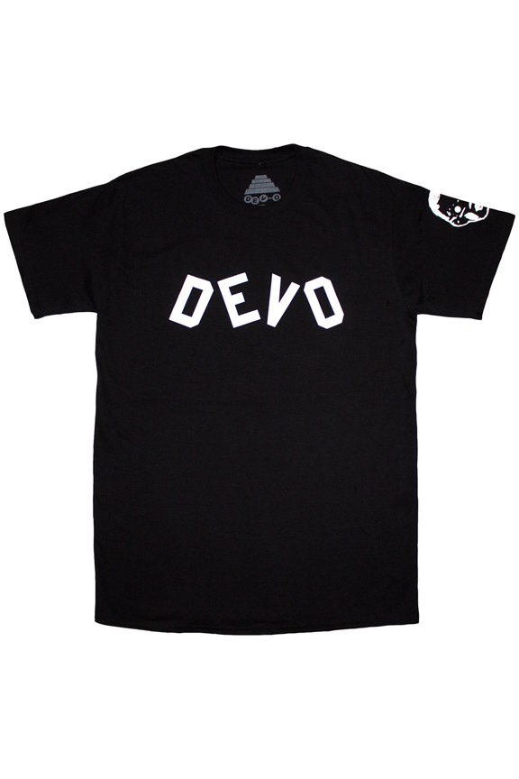 Devo Unisex T-Shirt Booji Boy (Black) (Sleeve Print) (Large)