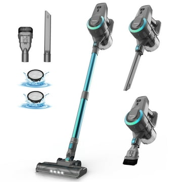 Devoac Cordless Vacuum Cleaner, 20kPa Powerful Stick Vacuum with 2200mAh Rechargeable Battery for Hardwood Floor,Up to 40 Mins,6-in-1 Household Upright Lightweight Vacuum for Pet Hair Carpet Car