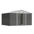 thumbnail image 1 of Devoko 10'x8' Patio Metal Shed with Lockable Door Outdoor Steel Storage Building Outdoor House for Backyard,Gray, 1 of 7