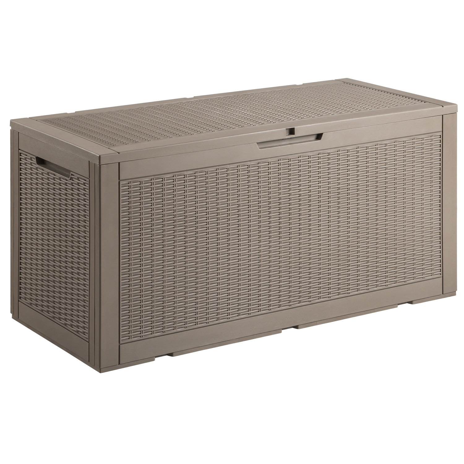 Devoko 100 Gallon Outdoor Patio Box Deck Plastic Resin Lockable Storage Box, Brown - image 1 of 7