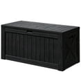thumbnail image 1 of Devoko 120 Gallon Outdoor Patio Box Deck Plastic Resin Storage Box Backyard, Black, 1 of 7