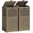 thumbnail image 1 of Devoko 2 PCS  All-Weather use Trashbin with Lid, Patio Resin Hideaway Trash Can with Waterproof for Backyard, 1 of 7