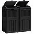 thumbnail image 1 of Devoko 2 PCS All-Weather use Trashbin with Lid, Patio Resin Hideaway Trash Can with Waterproof for Backyard, 1 of 7