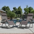 thumbnail image 1 of Devoko 2 PCS Zero Gravity Chair Outdoor Lounge Patio Chair Camp Reclining Lounge Chairs, Brown, 1 of 7
