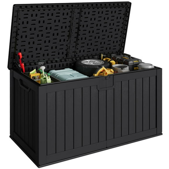 Devoko 230 Gallon Deck Box, Outdoor Resin Storage Box, with Large Storage Capacity, for Patio