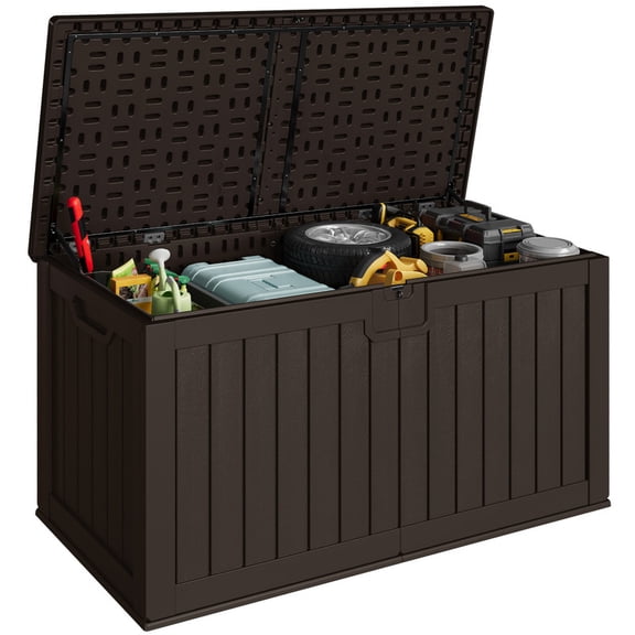 Devoko 230 Gallon Deck Box, Outdoor Resin Storage Box, with Large Storage Capacity, for Patio
