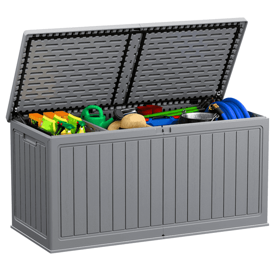 Devoko 260 Gallon Deck Box, Outdoor Resin Storage Box, with Large Storage Capacity, for Patio