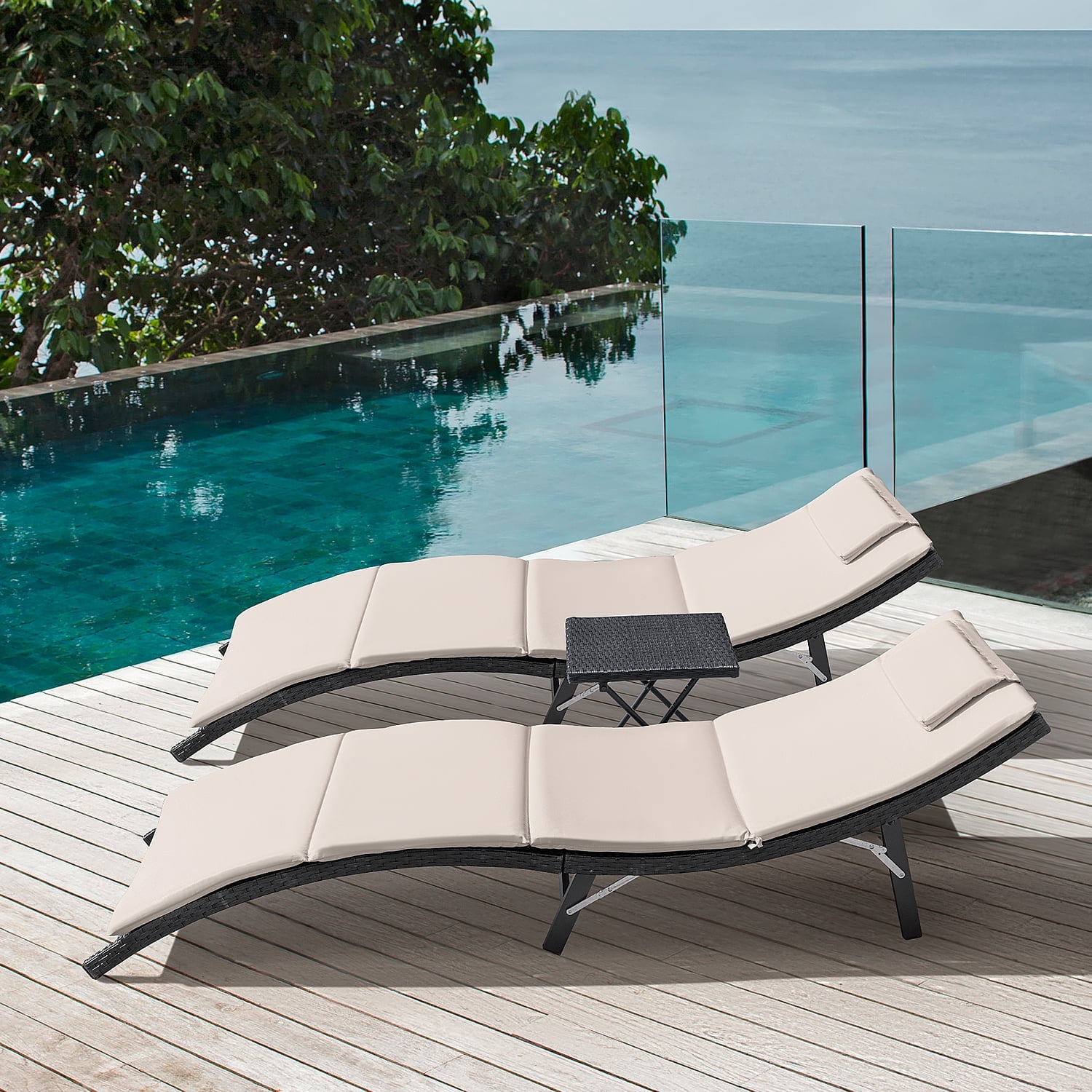 Devoko Pieces Patio Lounge Chaise Chair Set Philippines Ubuy