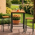thumbnail image 1 of Devoko 3 Pieces Wood Patio Bar Set,Acacia Outdoor High Top Bar Stools with Table for Garden&Balcony, 1 of 7