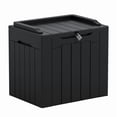 thumbnail image 1 of Devoko 32 Gallon Outdoor Resin Deck Box with Seat, Black, 1 of 7